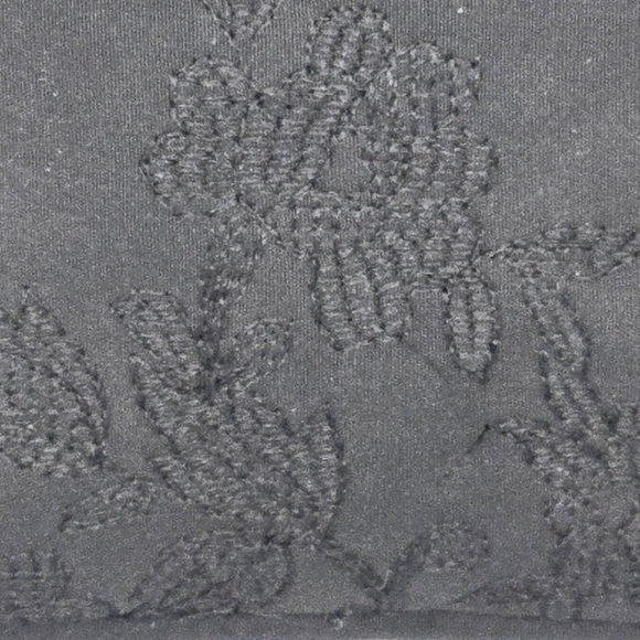 Elegant Black Floral Embroidered Handbag Satin Finish Small Purse Unbranded - Picture 3 of 6